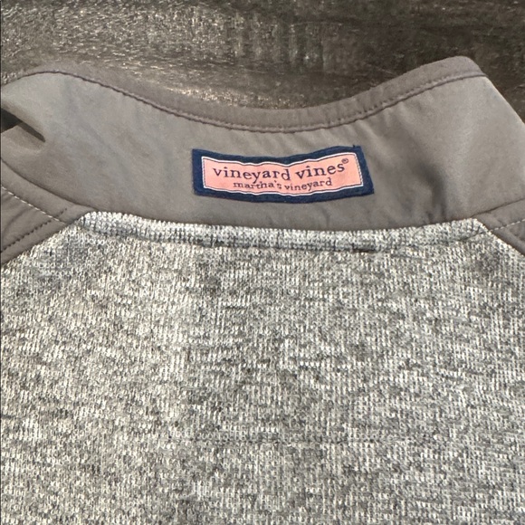 Vineyard Vines Heather Gray Quarter-Zip Pullover size Large L Men’s - Picture 6 of 8
